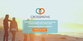Screenshot of the CrossPaths homepage Screenshot of the CrossPaths homepage