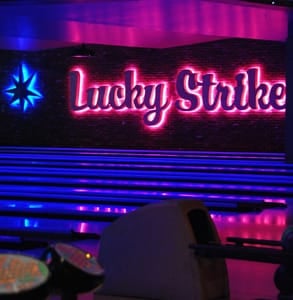 Photo of Lucky Strike's bowling alley