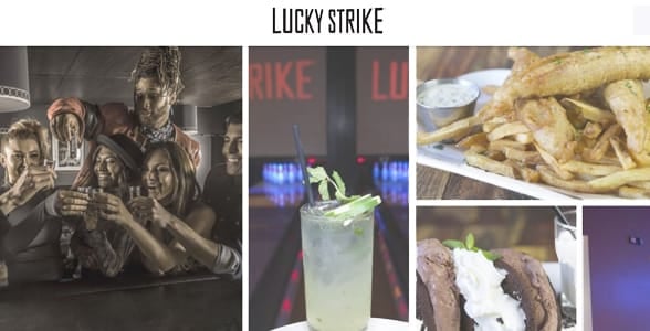 Screenshot of Lucky Strike's website