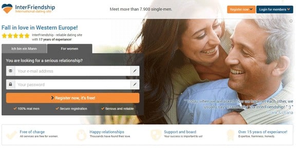 Screenshot of the Western Men homepage