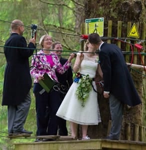 Photo of Martyn and Collete's wedding ceremony