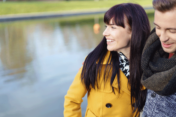 Photo of self-confident woman on a date Photo of self-confident woman on a date