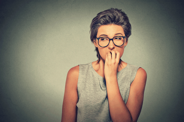 Photo of a hesitant woman
