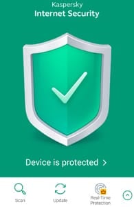 Screenshot of Kaspersky Android Security