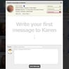 Screenshot of BBW's messaging system