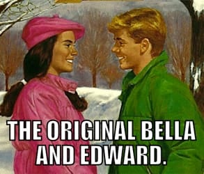 A meme of Mary Anne and Logan