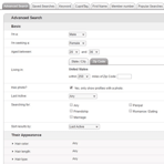 Screenshot of the Military Cupid search feature Screenshot of the Military Cupid search feature
