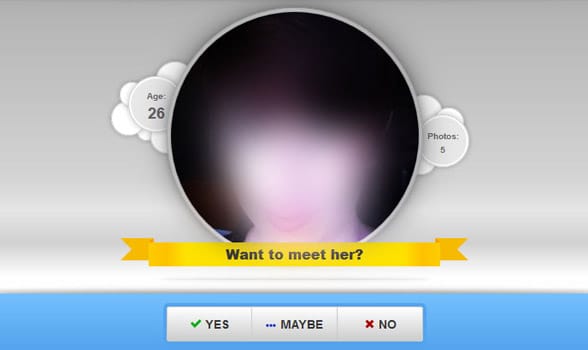 Screenshot of the Zoosk Carousel