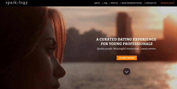 Screenshot of the Sparkology homepage