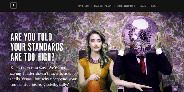 Screenshot of The League homepage