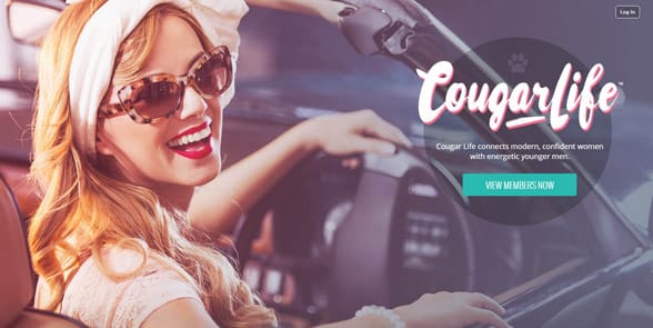 Screenshot of the Cougar Life homepage
