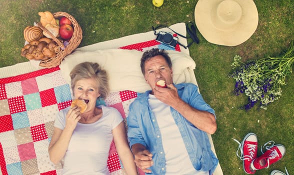 Photo of a couple on a picnic