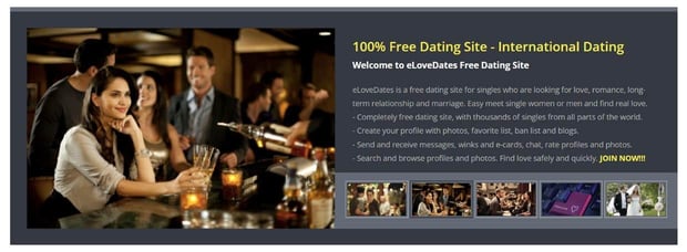 eLoveDates homepage