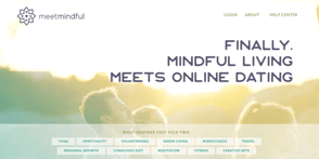 Photo of the MeetMindful homepage Photo of the MeetMindful homepage
