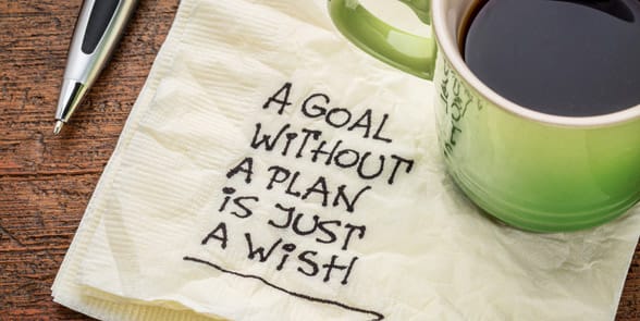 Photo of a quote about setting goals
