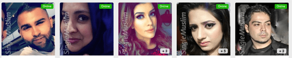 Screenshot of Single Muslim user profiles