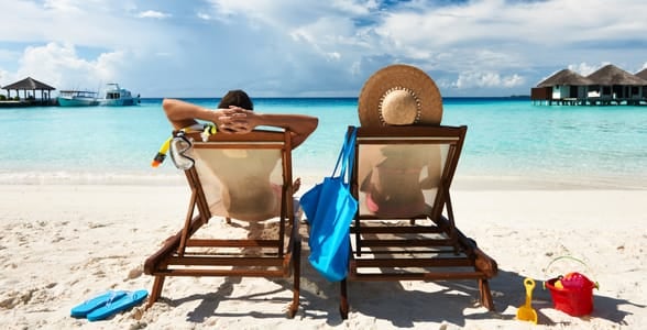 Photo of a couple on the beach