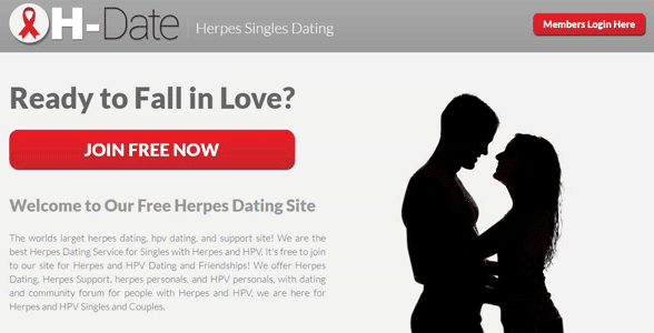 Screenshot of H-Date's homepage