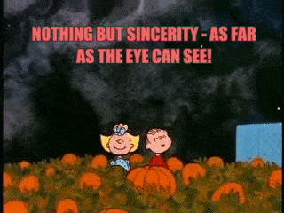 Sincerity GIF of Linus from Charlie Brown