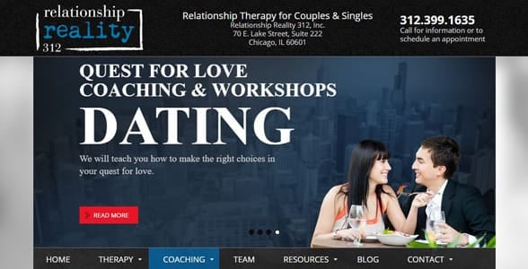 Screenshot of Relationship Reality 312's workshops page