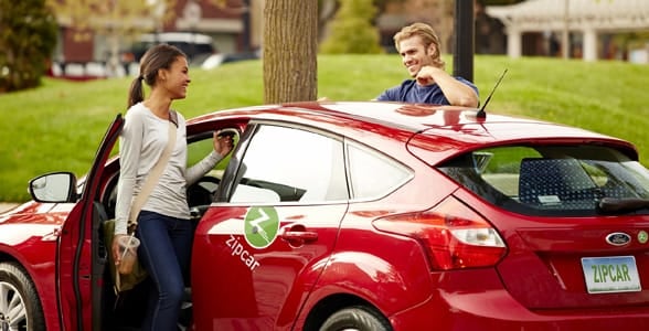 Photo of a couple using Zipcar