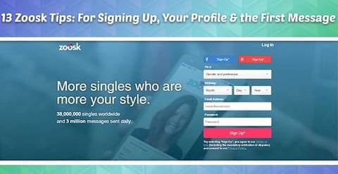 Zoosk sign up page