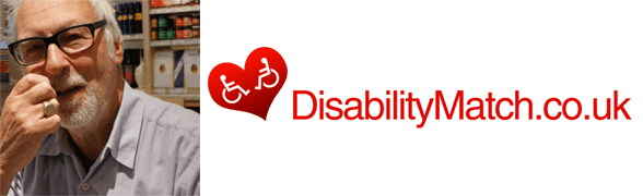 Collage of David Miller's headshot and the Disability Match logo