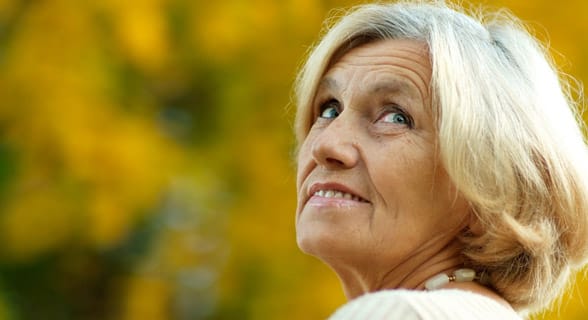 Photo of a woman thinking