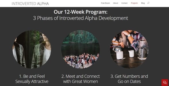 Screenshot of Introverted Alpha's website