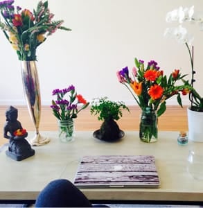 Photo of Sarah Jones' work space