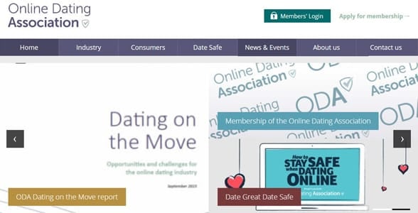 Screenshot of the ODA's homepage Screenshot of the ODA's homepage