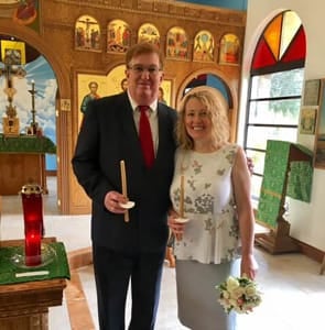 Photo of Anna Kotova and Peter Rinaldi on their wedding day
