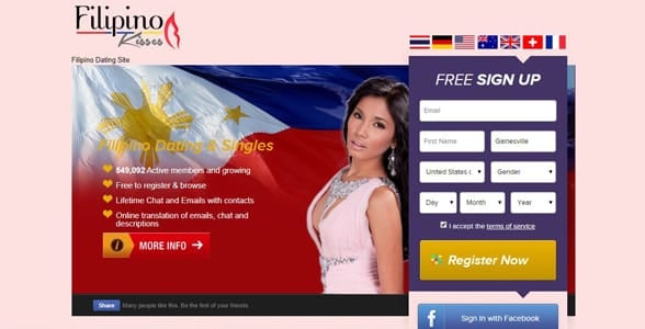 Screenshot of FilipinoKisses.com