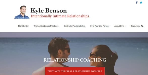 Screenshot of Kyle Benson's website