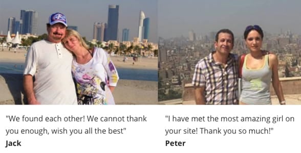 Screenshot of Bridesandlovers.com's success stories