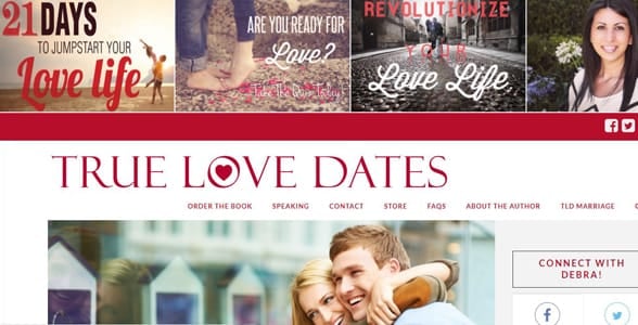 Screenshot of TrueLoveDates homepage