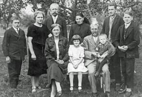 Photo of Franz Xaver LÃ¶ffler and his family
