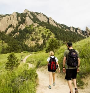 Photo of two people hiking in Colorado