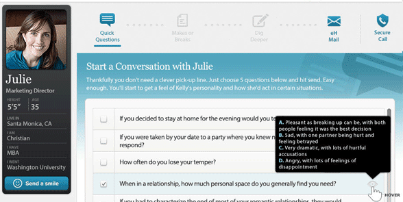 Photo of eHarmony's Guided Communication