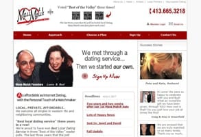 Screenshot of Mass Match's homepage