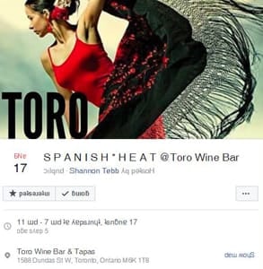Photo of a singles event hosted by Shannon Tebb and Toro Wine Bar Photo of a singles event hosted by Shannon Tebb and Toro Wine Bar