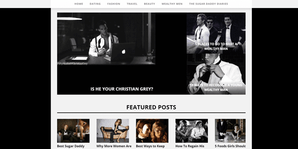 Screenshot of the WealthyMen blog