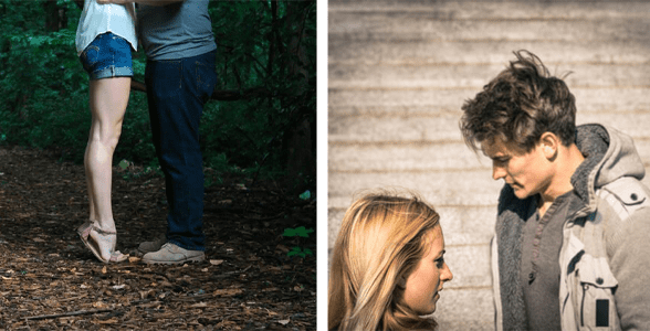 A photo collage of couples
