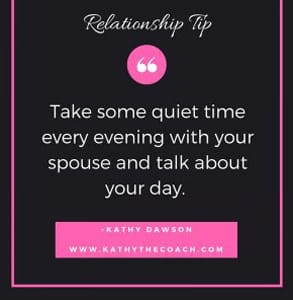 Screenshot of a relationship tip from Kathy Dawson