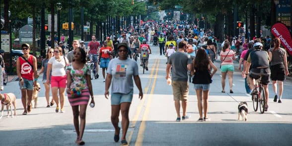 Photo of an Atlanta Streets Alive event
