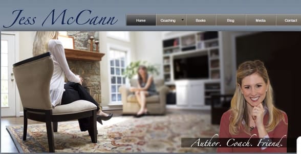 Screenshot of Jess McCann's website