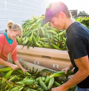 Photo of a couple at the Sweet Corn Festival