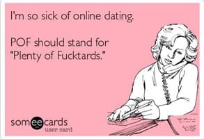 Screenshot of a Pinterest card about Plenty of Fish