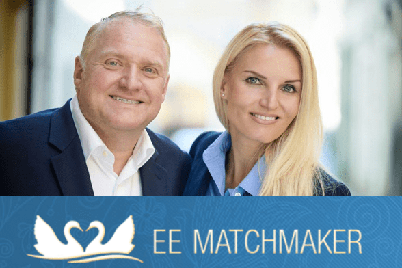 Photo of Rodney and Jitka and the Eastern European Matchmaker logo