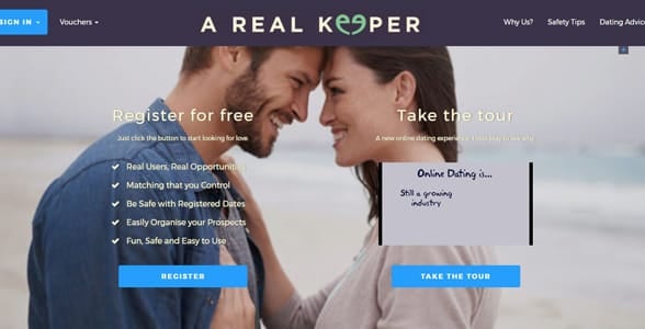Screenshot of ARealKeeper.ie Screenshot of ARealKeeper.ie